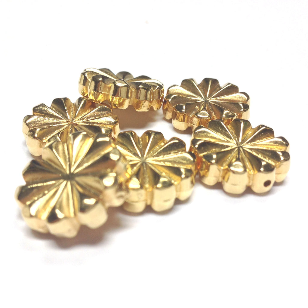 16MM Ham.Gold Fancy Disc Bead (36 pieces)