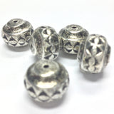 14X11MM Antique Silver Rondel (24 pieces)