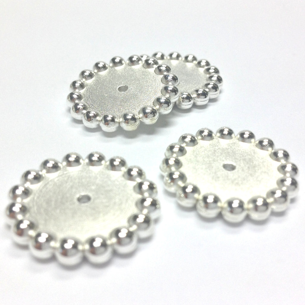 20MM Silver Rondel (36 pieces)