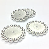 20MM Silver Rondel (36 pieces)