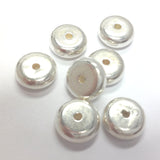 12MM Silver Rondel (72 pieces)