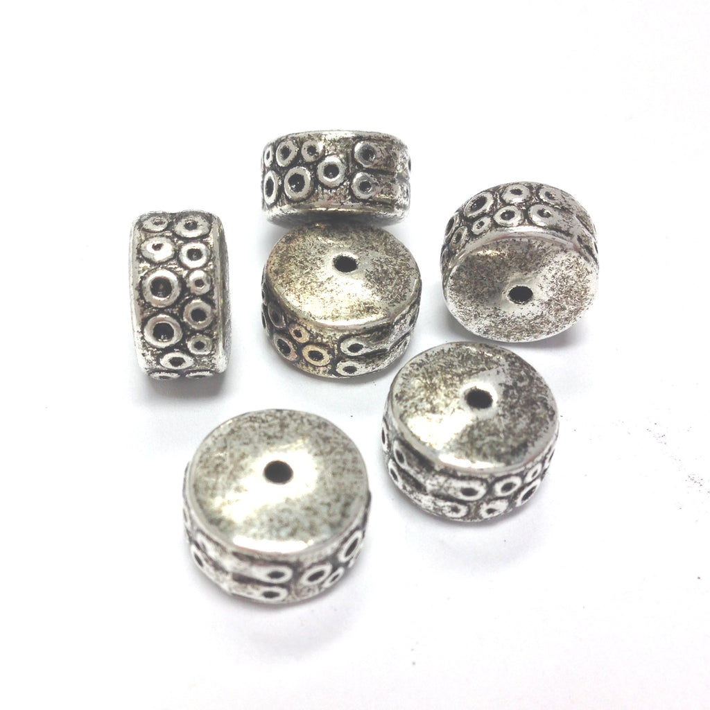 15X9MM Antique Silver Rondel (24 pieces)