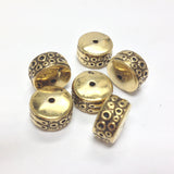 15X9MM Ant. Ham. Gold Rondel (24 pieces)