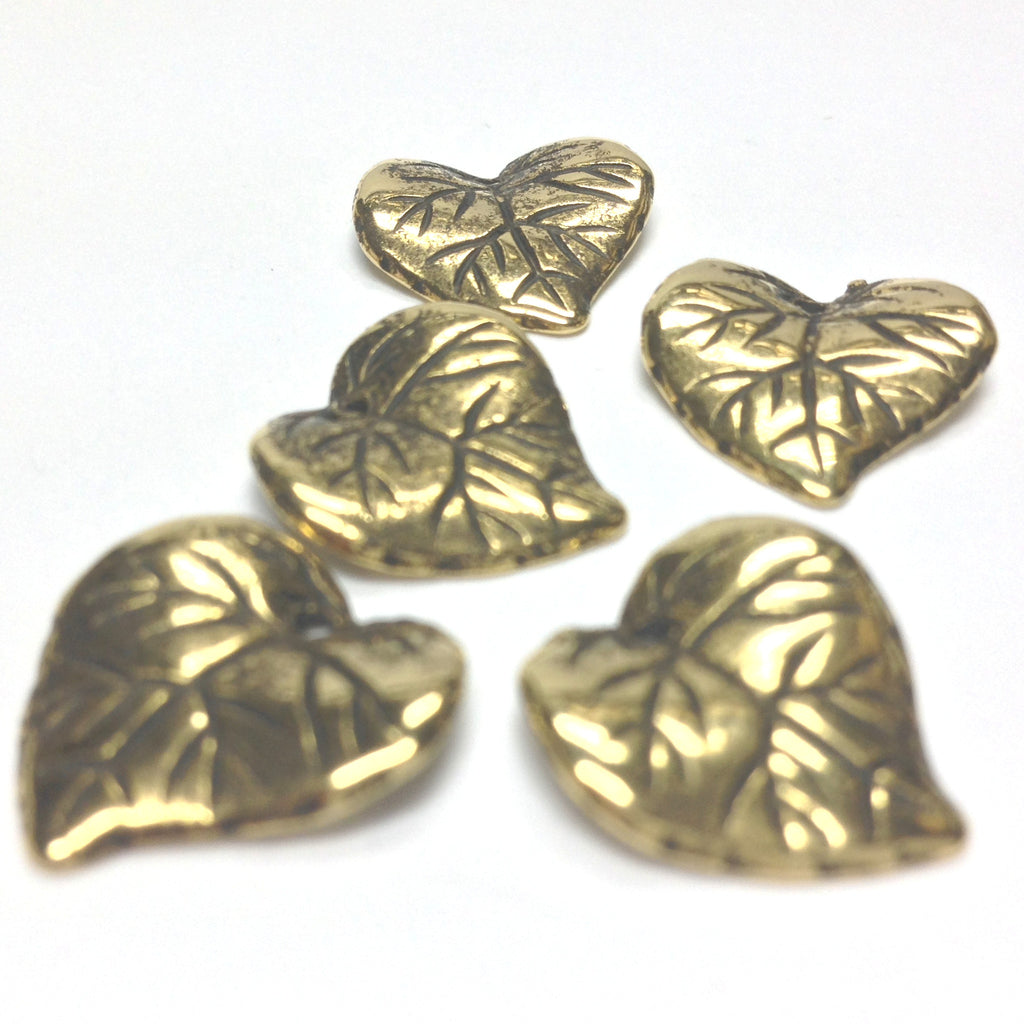 15MM Ant. Hamilton Gold Leaf Drop (72 pieces)