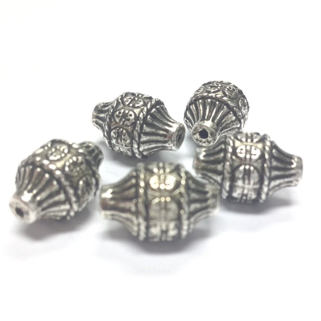 14X10MM Antique Silver Lantern Bead (36 pieces)