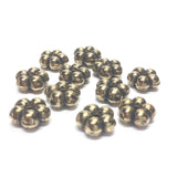 10MM Ant.Ham.Gold Flower Rondel (144 pieces)