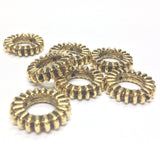 16MM Antique Ham.Gold Ring Bead (36 pieces)