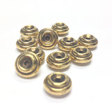 6MM Antique Ham.Gold Rondel (144 pieces)