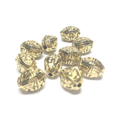 10X8MM Ant.Ham.Gold Oval Bead (36 pieces)