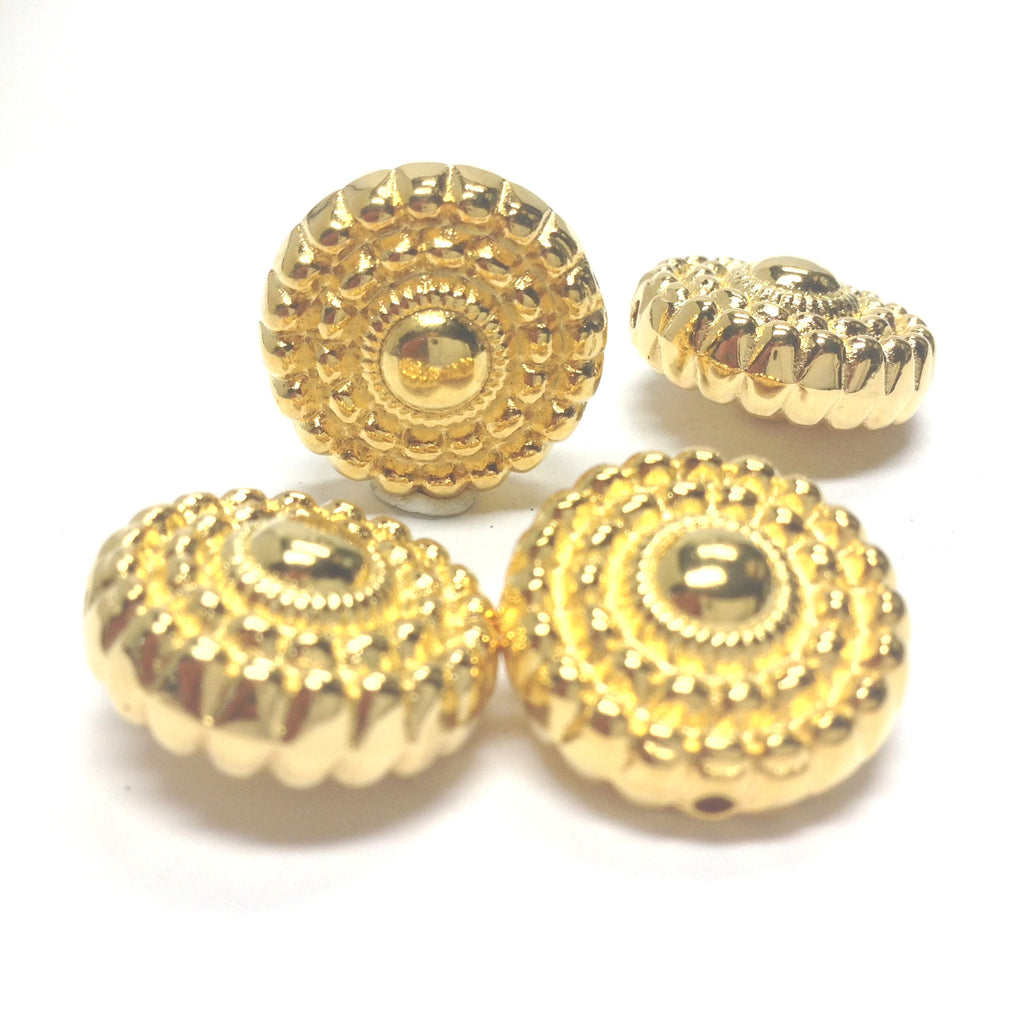 18X10MM Ham.Gold Disc Bead (24 pieces)