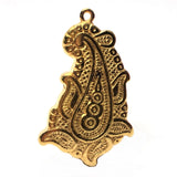 30X20MM Ham.Gold Paisley Drop (12 pieces)