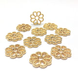 Ham.Gold Lacy Flower Rondel (72 pieces)