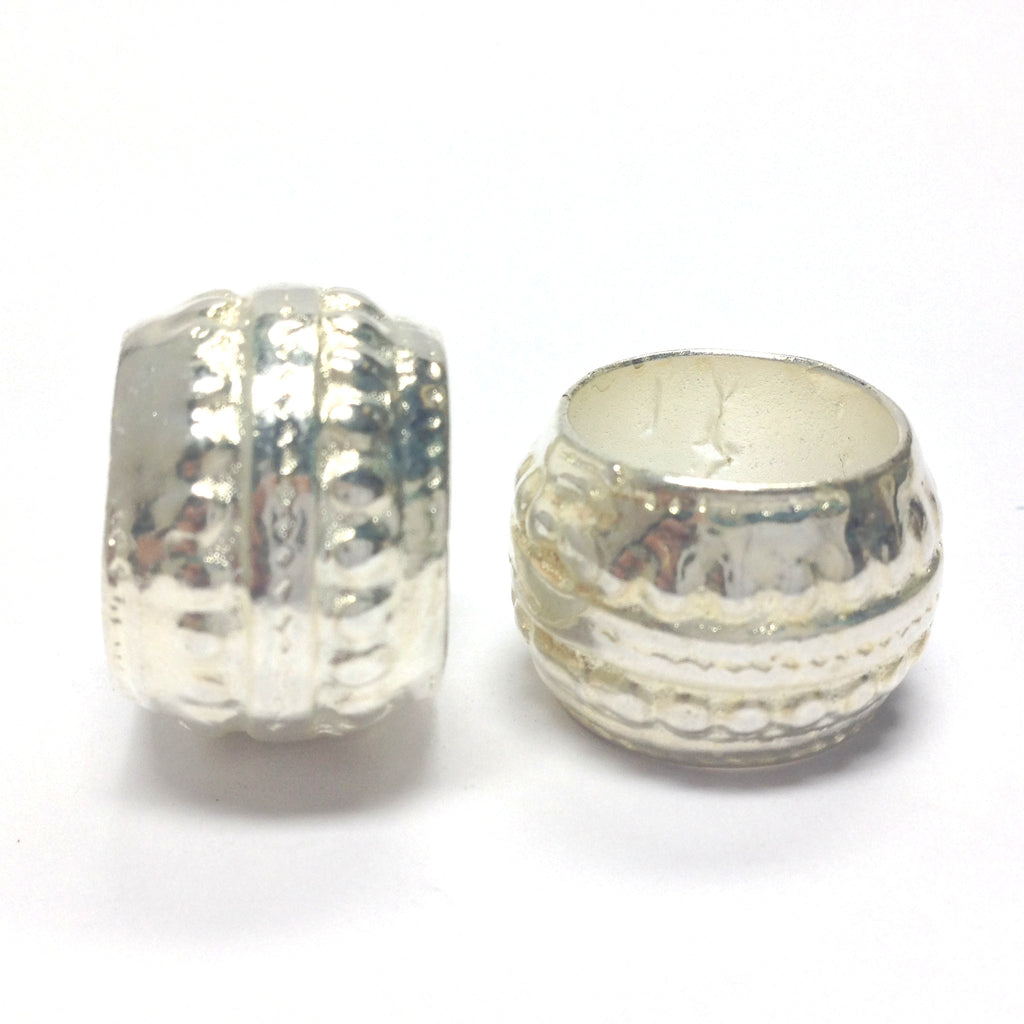 16X22MM Silver L.H.Rondel (12 pieces)