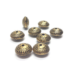 11MM Ant.Ham.Gold Fancy Rondel (36 pieces)