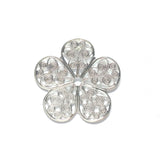 Filigree 52MM Flower Silver (1 piece)