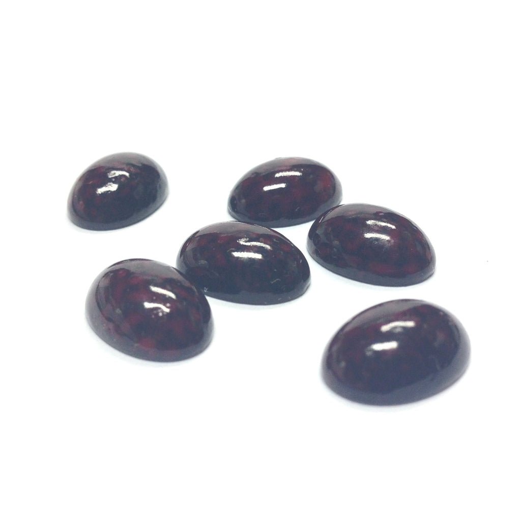 8X6MM Garnet/Black Dappled Cab (72 pieces)