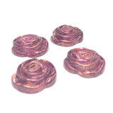 17MM Lilac "Gold Lace" Rose Cab (24 pieces)