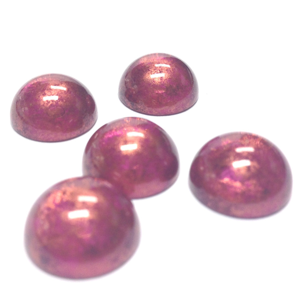 14MM Lilac "Gold Lace" Cab (36 pieces)