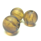 18MM Topaz Mat "Haze" Large Hole Bead (12 pieces)