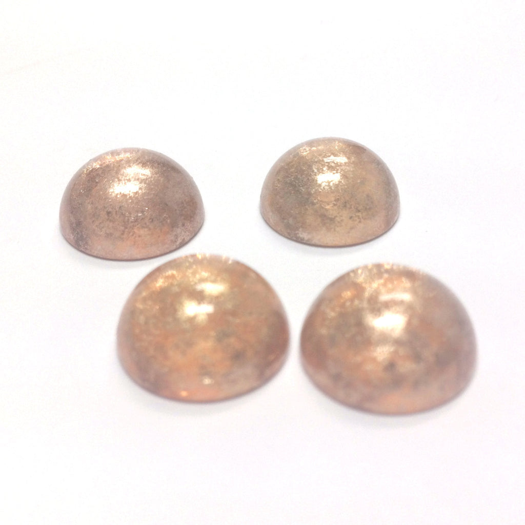 10MM Peach "Silver Lace" Cab (72 pieces)