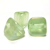 19X20MM Green "Lumina" Triangle Beads (12 pieces)