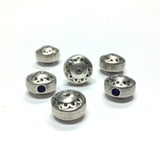 11MM Antique Silver Disc Bead (36 pieces)