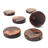 18MM "Wood Burl" Disc Bead (6 pieces)