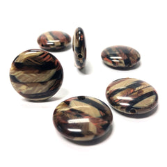 19MM "Parquet" Disc Bead (6 pieces)