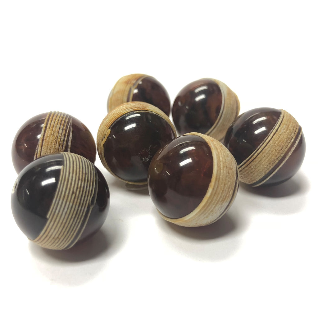 14MM Tortoise "Twine" Round Bead (12 pieces)