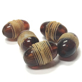 10X16MM Tortoise "Twine" Oval Bead (12 pieces)