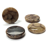 18MM "Scilla" Brown Round Cab (12 pieces)