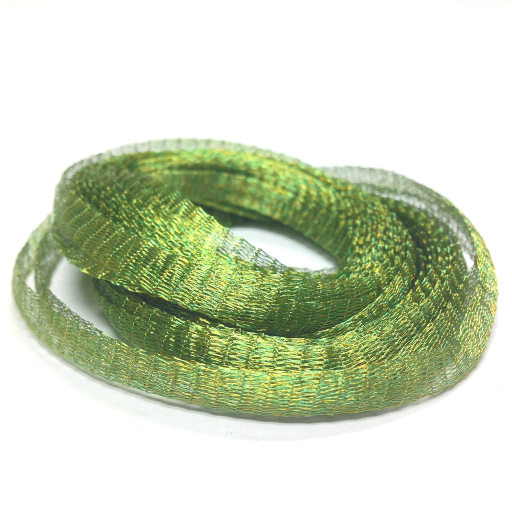 6MM Brass Mesh Peridot Green ~ 5 Meters