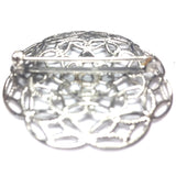 35MM Silvertone Filigree Pin (2 pieces)