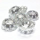 17X8.5MM Silvertone Filigree Cap (36 pieces)