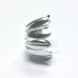 14X8.5MM Silvertone Flower Cap (36 pieces)