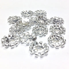 11X2.5MM Silvertone Rondel (72 pieces)