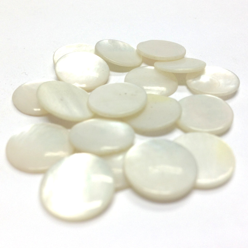 11X1.8MM White MOP Shell Round Cab (72 pieces)